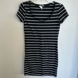 H&M basic gray/white dress size S